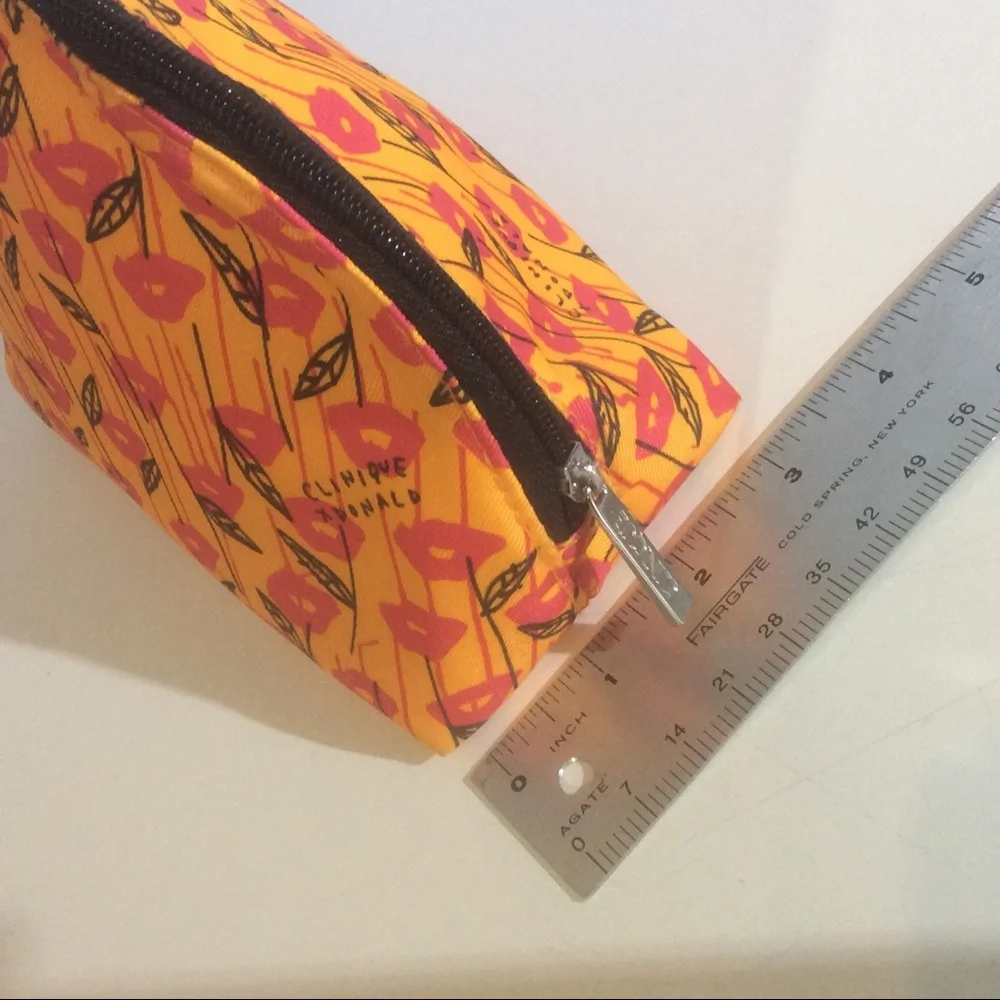Clinique Donald Pliner Floral Storage Case Zip Bag